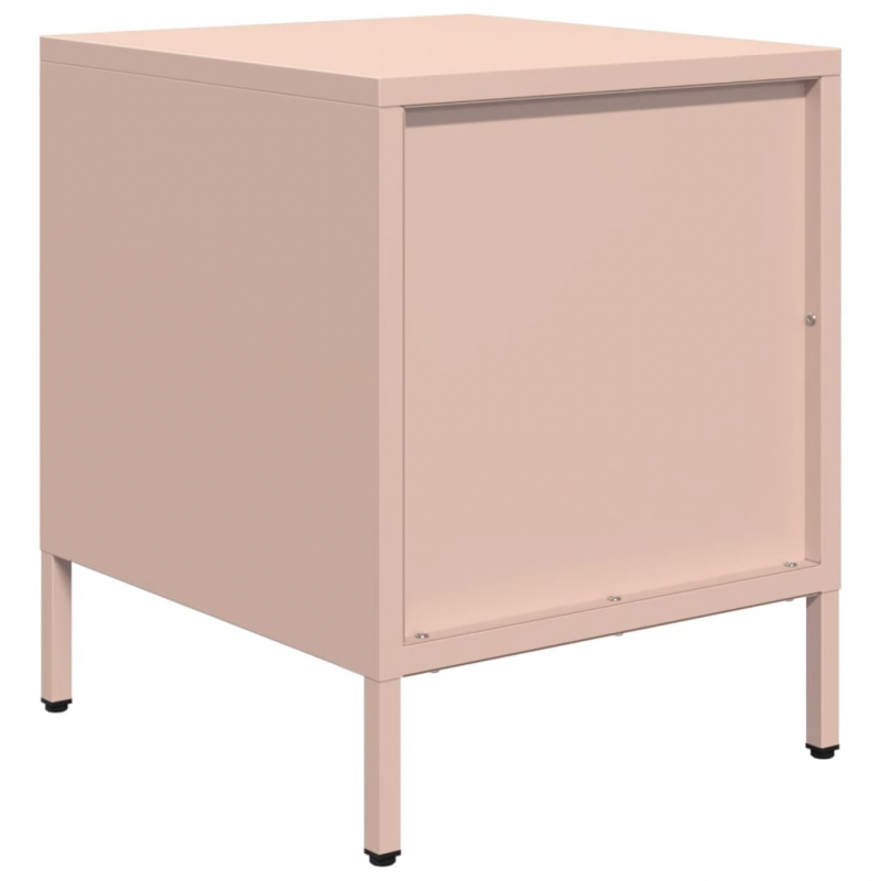 Nachttische 2 Stk. Rosa 35x39x43,5 cm Stahl