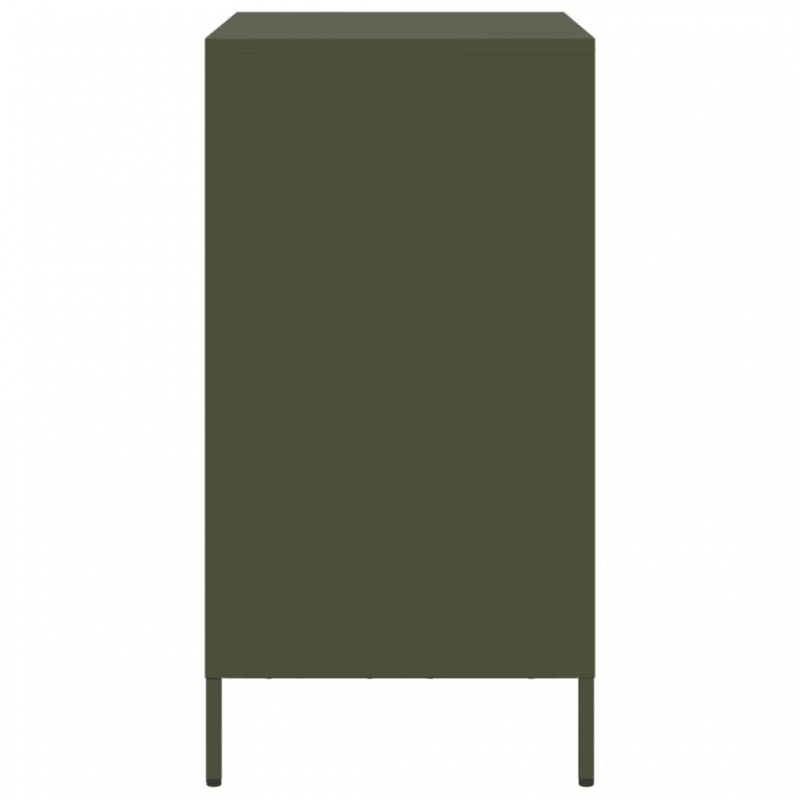 Sideboard Olivgrün 68x39x73,5 cm Kaltgewalzter Stahl
