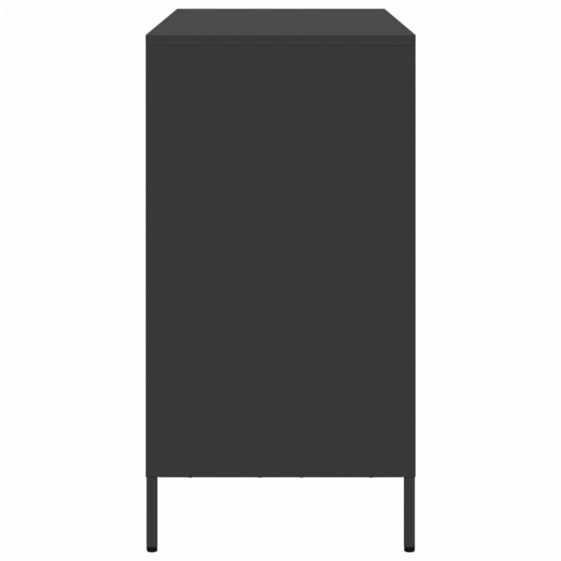 Sideboard Schwarz 101,5x39x73,5 cm Kaltgewalzter Stahl