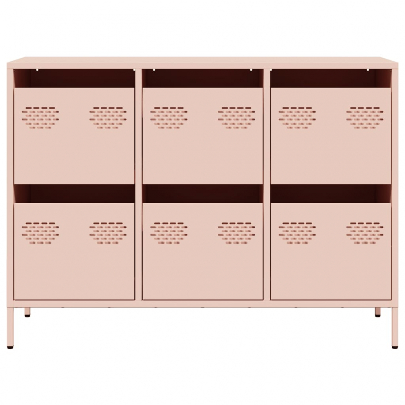 Sideboard Rosa 101,5x39x73,5 cm Kaltgewalzter Stahl