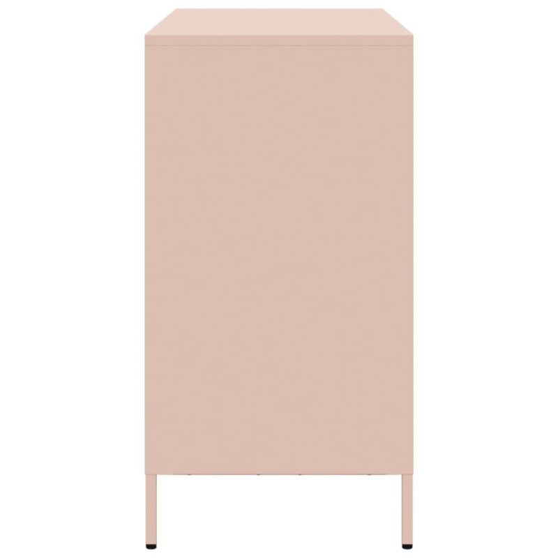 Sideboard Rosa 101,5x39x73,5 cm Kaltgewalzter Stahl