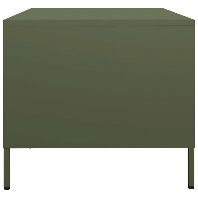 Couchtisch Olivgrün 101,5x50x43,5 cm Kaltgewalzter Stahl