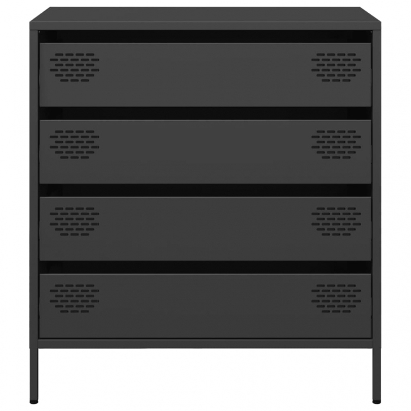Sideboard Schwarz 68x39x73,5 cm Kaltgewalzter Stahl