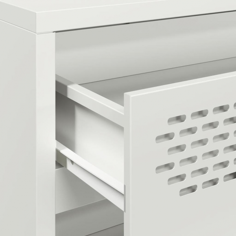 Sideboard Weiß 68x39x73,5 cm Kaltgewalzter Stahl