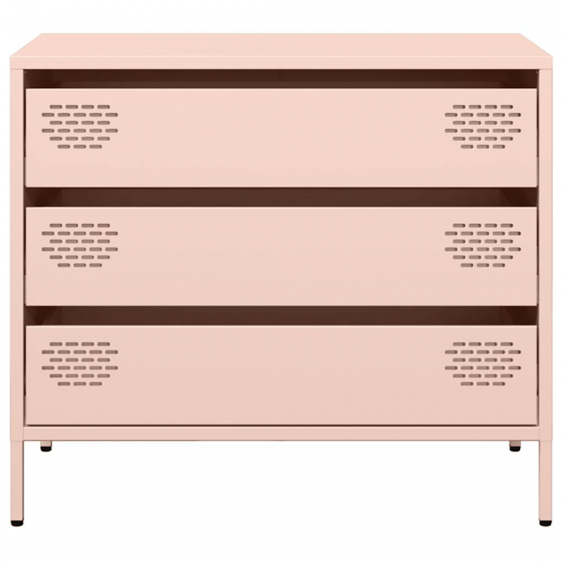 Sideboard Rosa 68x39x58,5 cm Kaltgewalzter Stahl