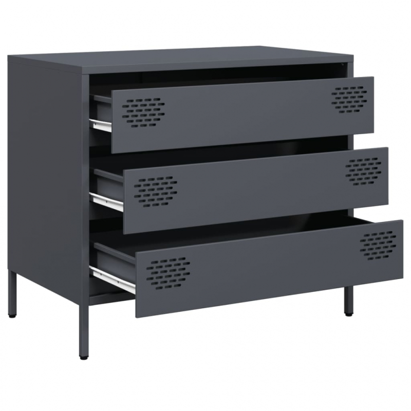 Sideboard Anthrazit 68x39x58,5 cm Kaltgewalzter Stahl