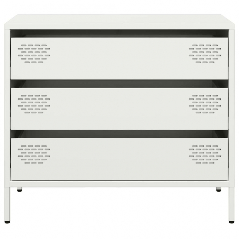 Sideboard Weiß 68x39x58,5 cm Kaltgewalzter Stahl