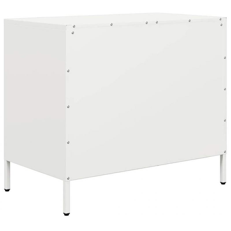 Sideboard Weiß 68x39x58,5 cm Kaltgewalzter Stahl