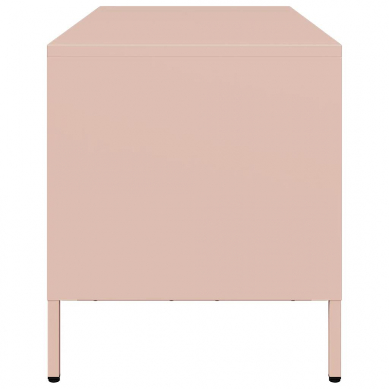 TV-Schrank Rosa 101,5x39x43,5 cm Kaltgewalzter Stahl