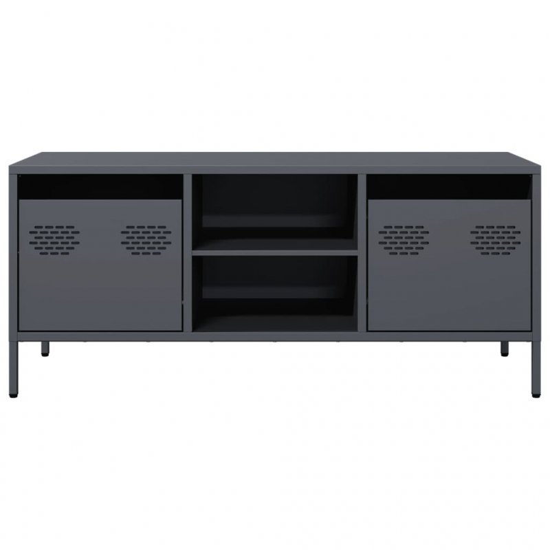 TV-Schrank Anthrazit 101,5x39x43,5 cm Kaltgewalzter Stahl