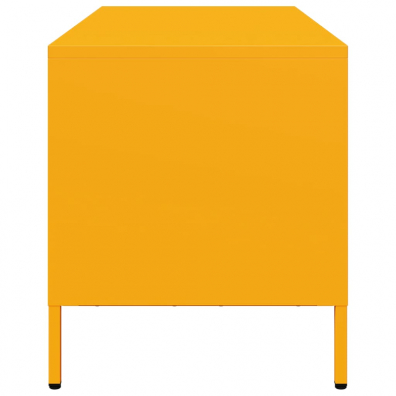 TV-Schrank Senfgelb 101,5x39x43,5 cm Kaltgewalzter Stahl