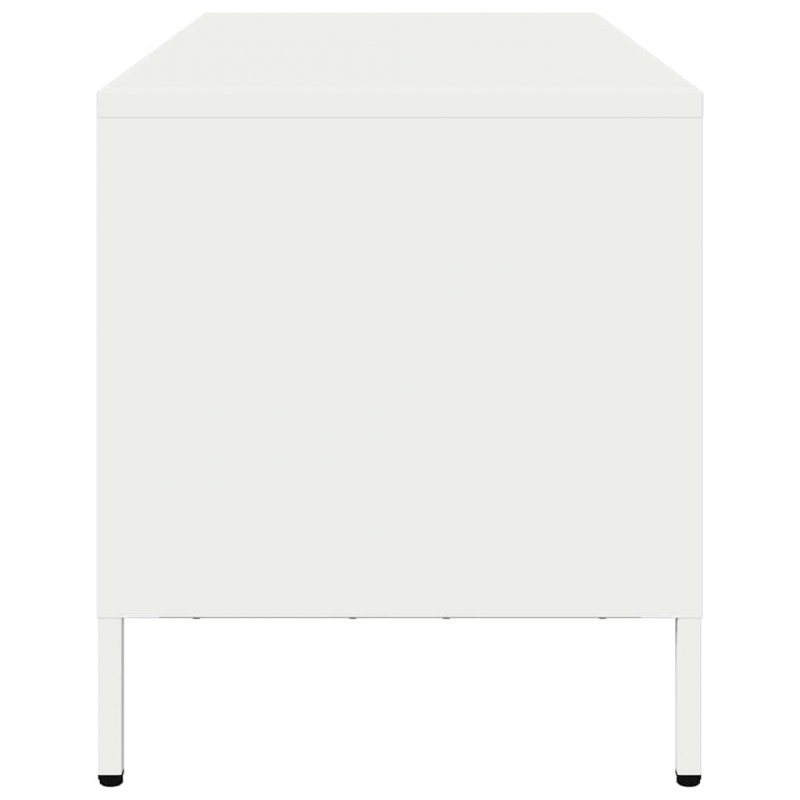 TV-Schrank Weiß 101,5x39x43,5 cm Kaltgewalzter Stahl