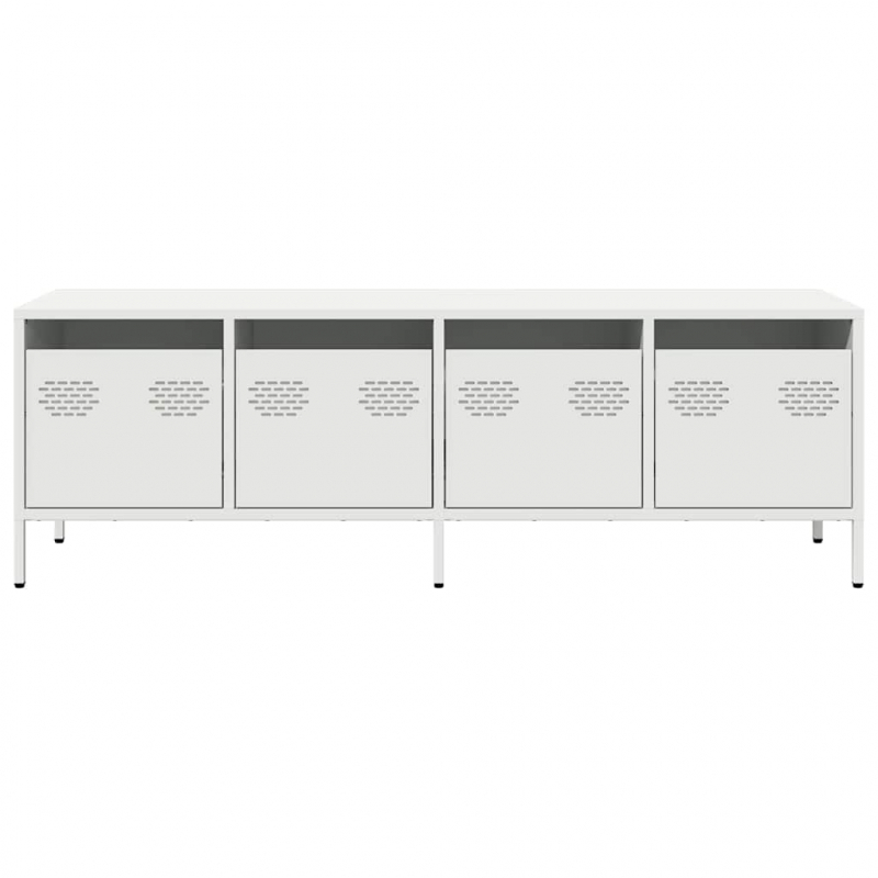 TV-Schrank Weiß 135x39x43,5 cm Kaltgewalzter Stahl