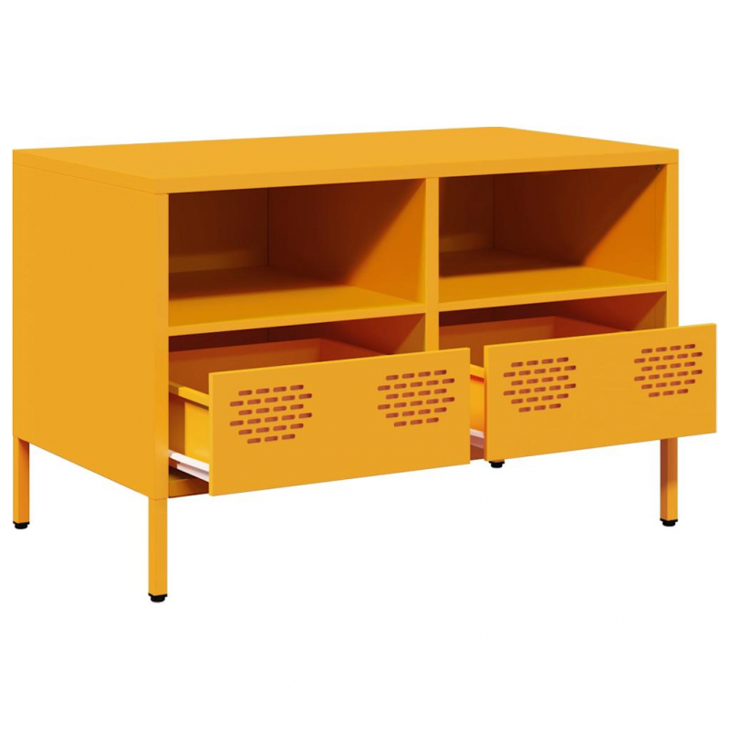 TV-Schrank Senfgelb 68x39x43,5 cm Kaltgewalzter Stahl