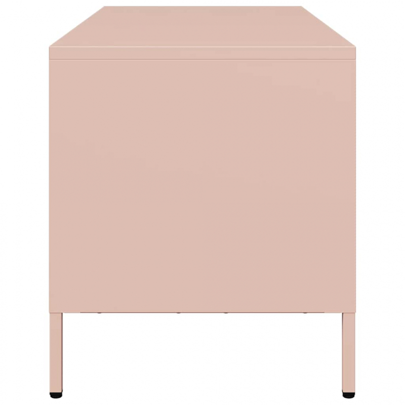 TV-Schrank Rosa 101,5x39x43,5 cm Kaltgewalzter Stahl