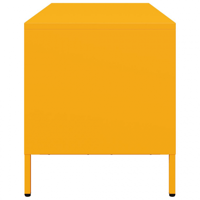 TV-Schrank Senfgelb 101,5x39x43,5 cm Kaltgewalzter Stahl