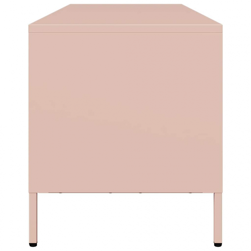 TV-Schrank Rosa 135x39x43,5 cm Kaltgewalzter Stahl