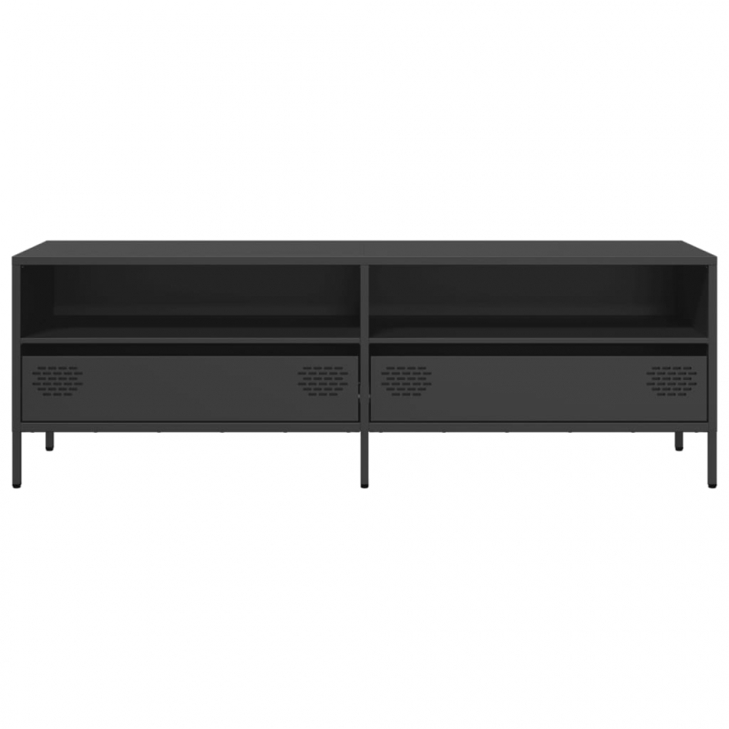 TV-Schrank Schwarz 135x39x43,5 cm Kaltgewalzter Stahl
