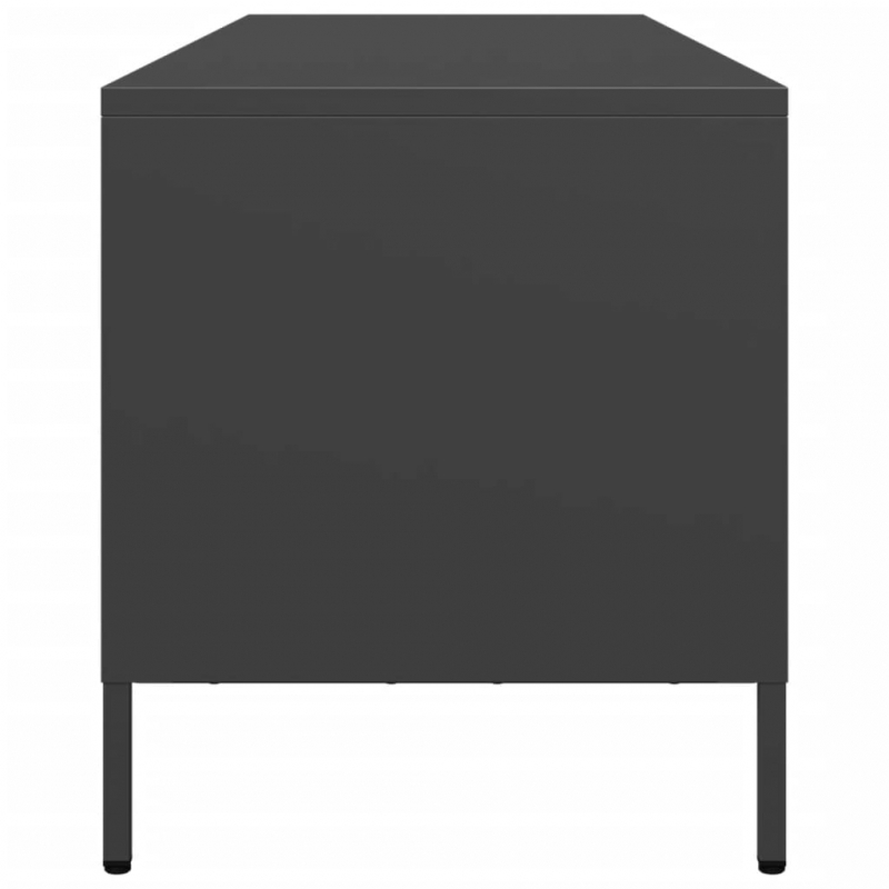 TV-Schrank Schwarz 135x39x43,5 cm Kaltgewalzter Stahl