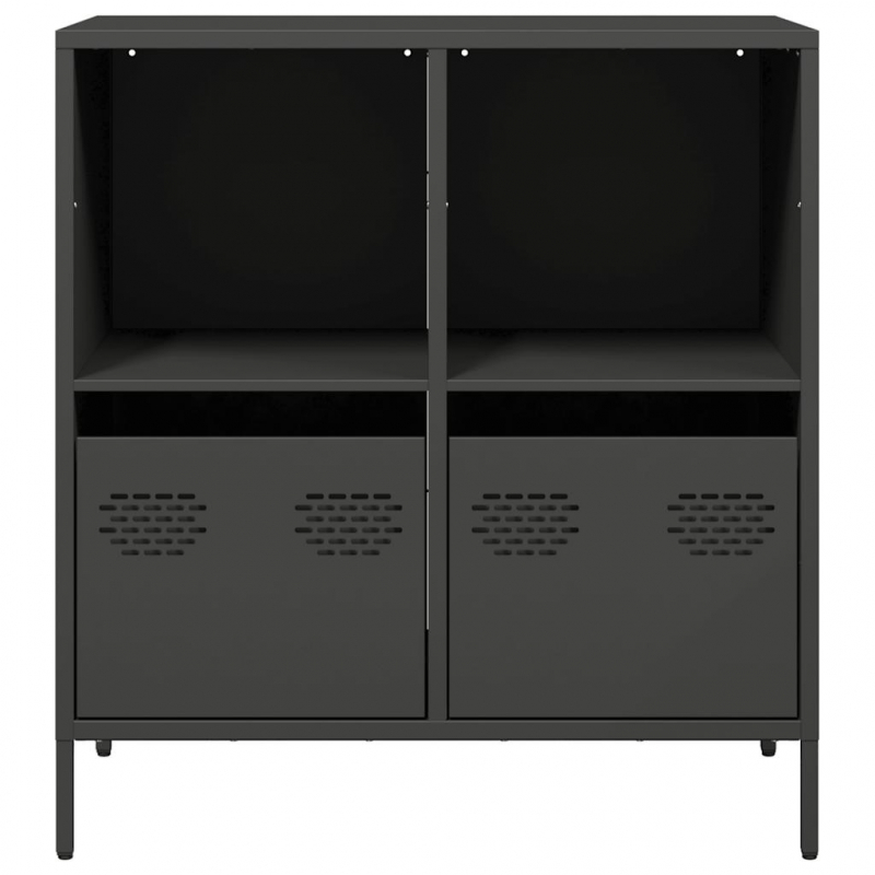 Sideboard Schwarz 68x39x73,5 cm Kaltgewalzter Stahl