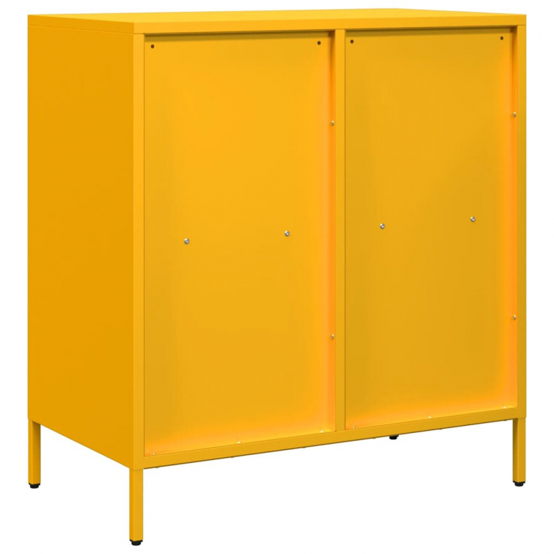 Sideboard Senfgelb 68x39x73,5 cm Kaltgewalzter Stahl