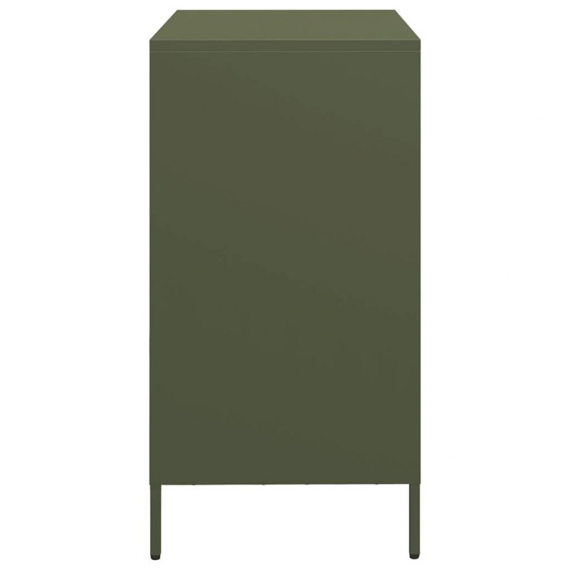 Sideboard Olivgrün 68x39x73,5 cm Kaltgewalzter Stahl