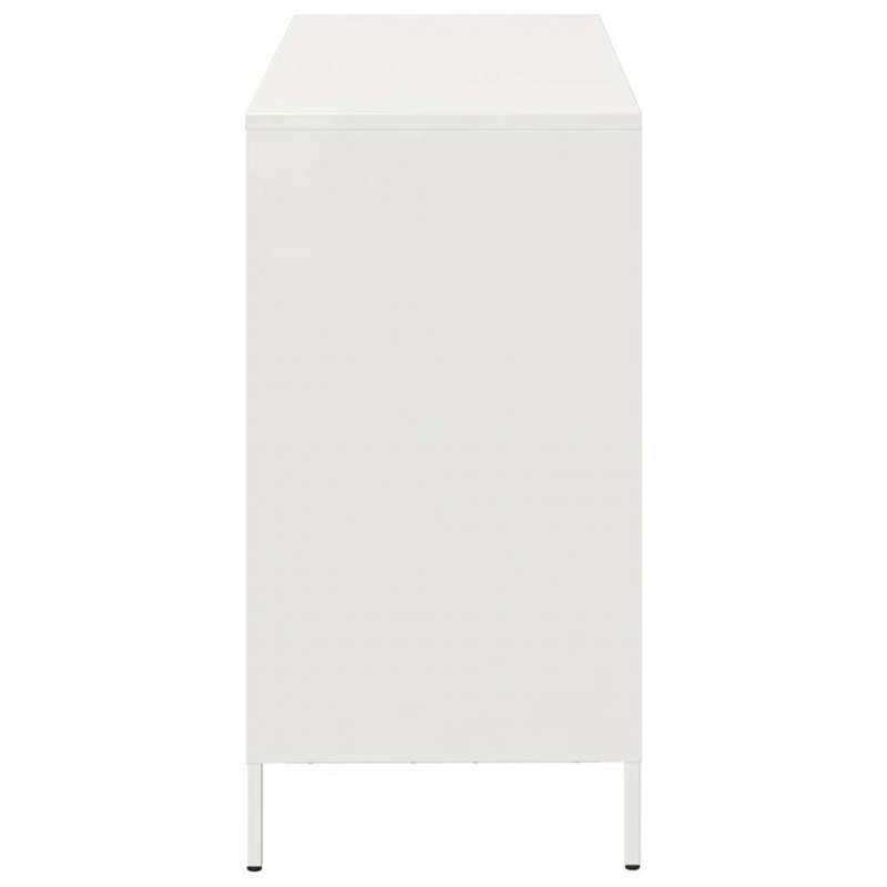 Sideboard Weiß 101,5x39x73,5 cm Kaltgewalzter Stahl