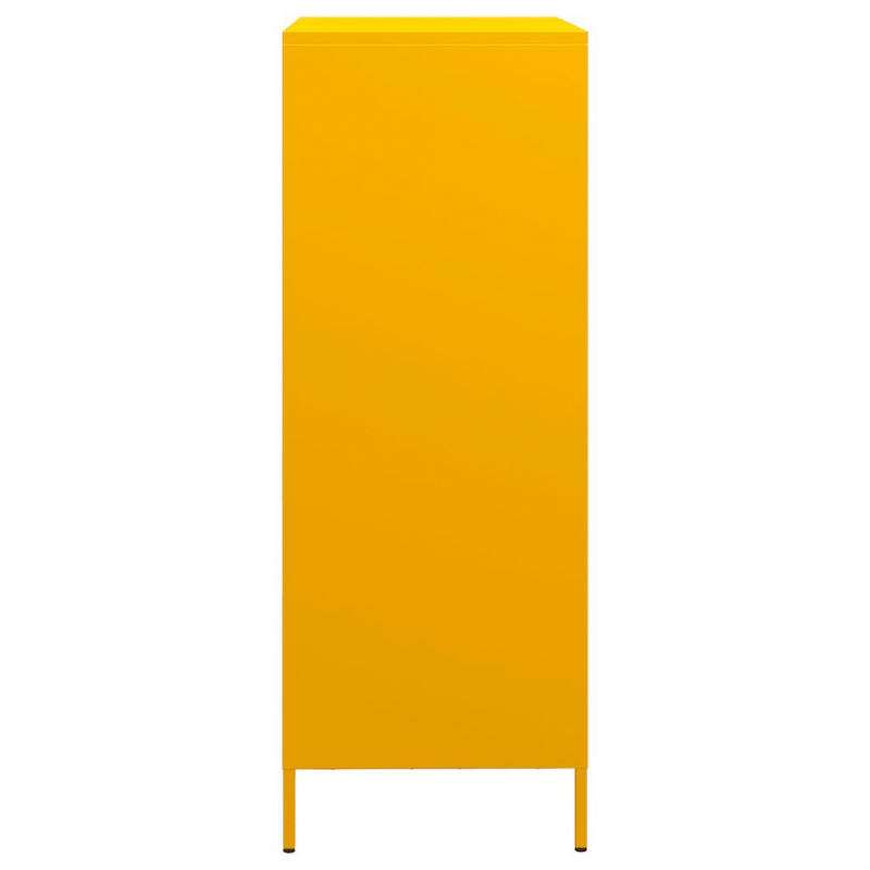 Highboard Senfgelb 68x39x103,5 cm Stahl