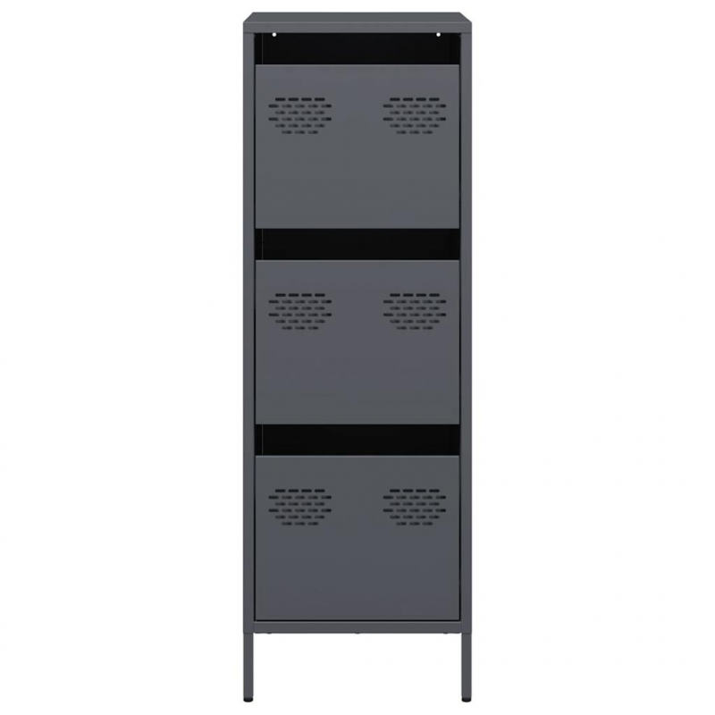 Highboard Anthrazit 39x35x103,5 cm Stahl