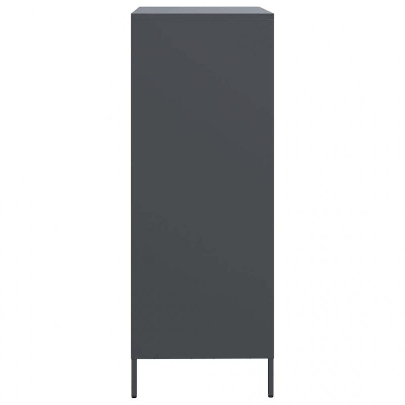 Highboard Anthrazit 68x39x103,5 cm Stahl