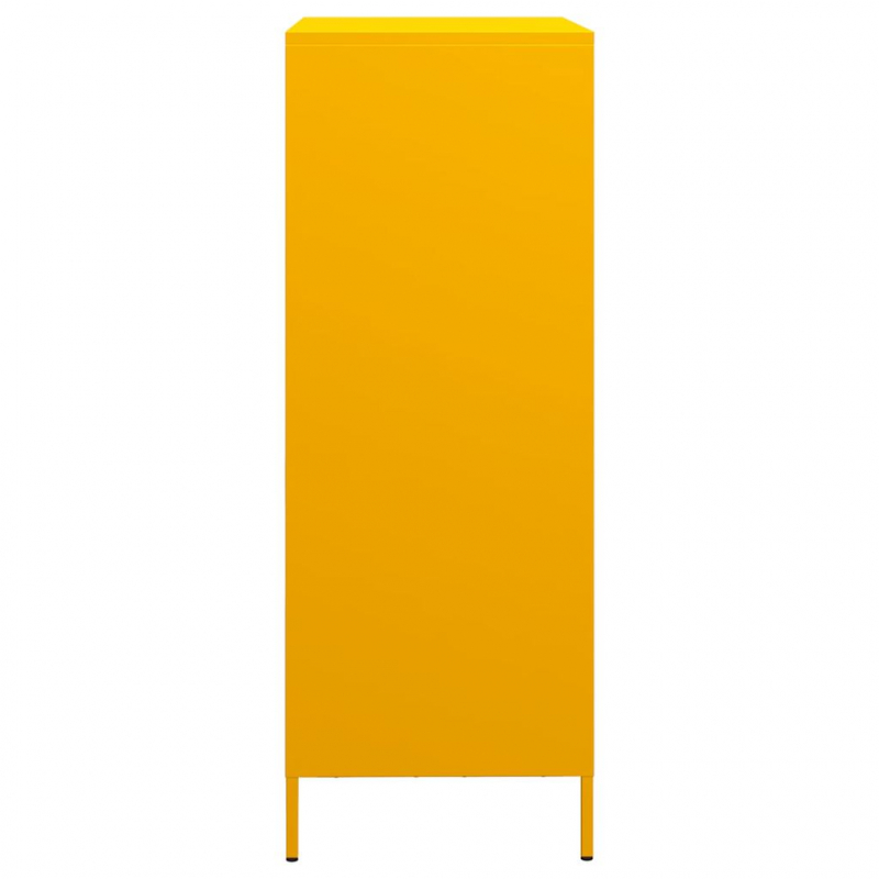 Highboard Senfgelb 68x39x103,5 cm Stahl
