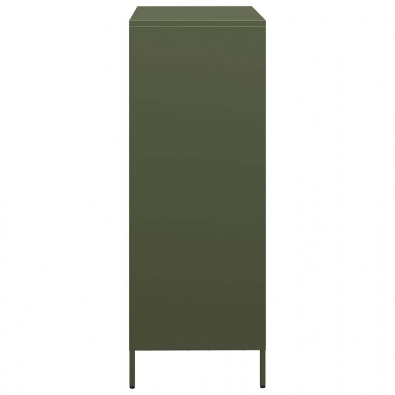 Highboard Olivgrün 68x39x103,5 cm Stahl