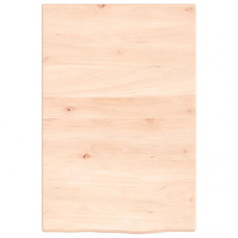 Waschtischplatte mit Halterung Stahl und Massivholz Eiche