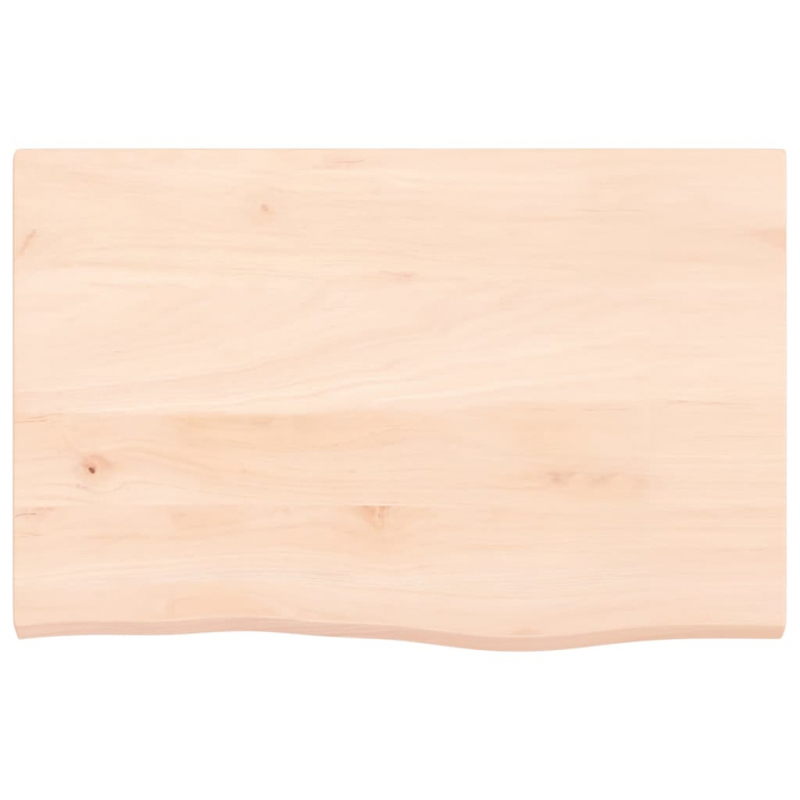 Waschtischplatte mit Halterung Stahl und Massivholz Eiche