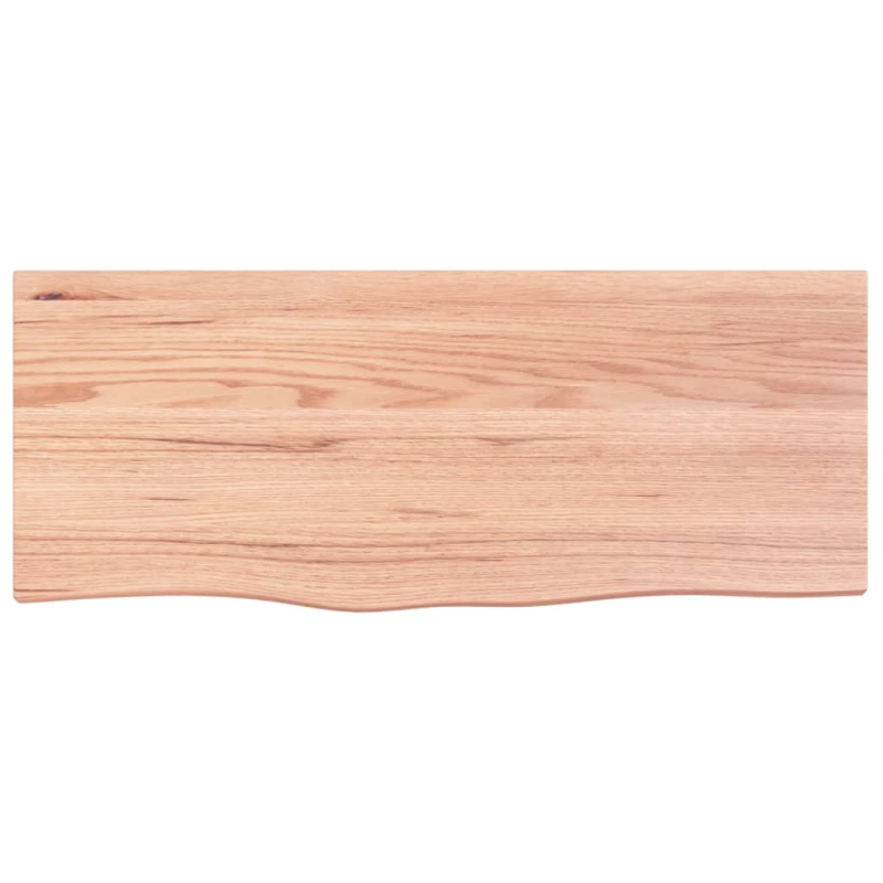 Waschtischplatte mit Halterung Stahl und Massivholz Eiche