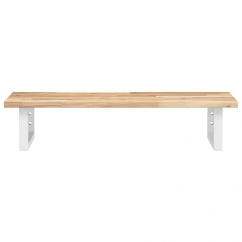 Waschbeckenregal Wandmontage Stahl und Akazienholz