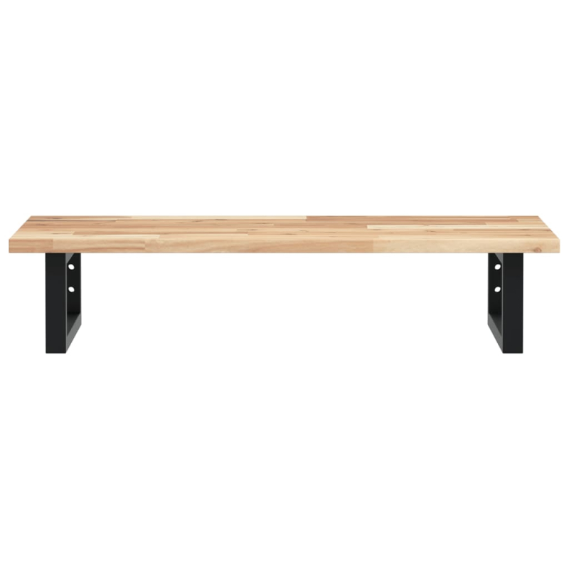 Waschbeckenregal Wandmontage Stahl und Akazienholz