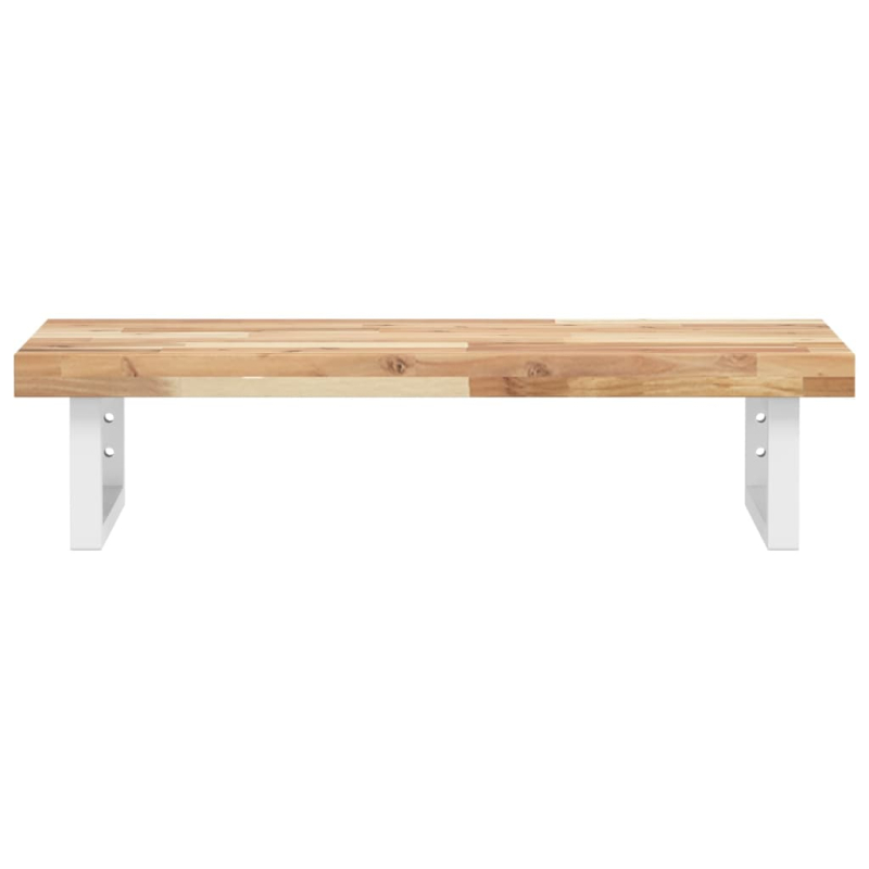 Waschbeckenregal Wandmontage Stahl und Akazienholz