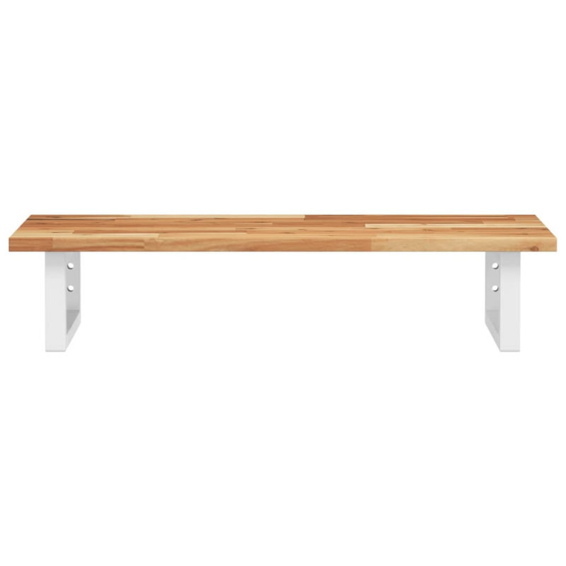 Waschbeckenregal Wandmontage Stahl und Akazienholz