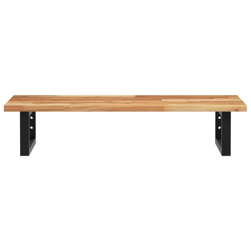 Waschbeckenregal Wandmontage Stahl und Akazienholz
