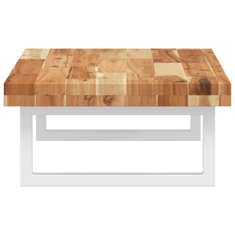 Waschbeckenregal Wandmontage Stahl und Akazienholz