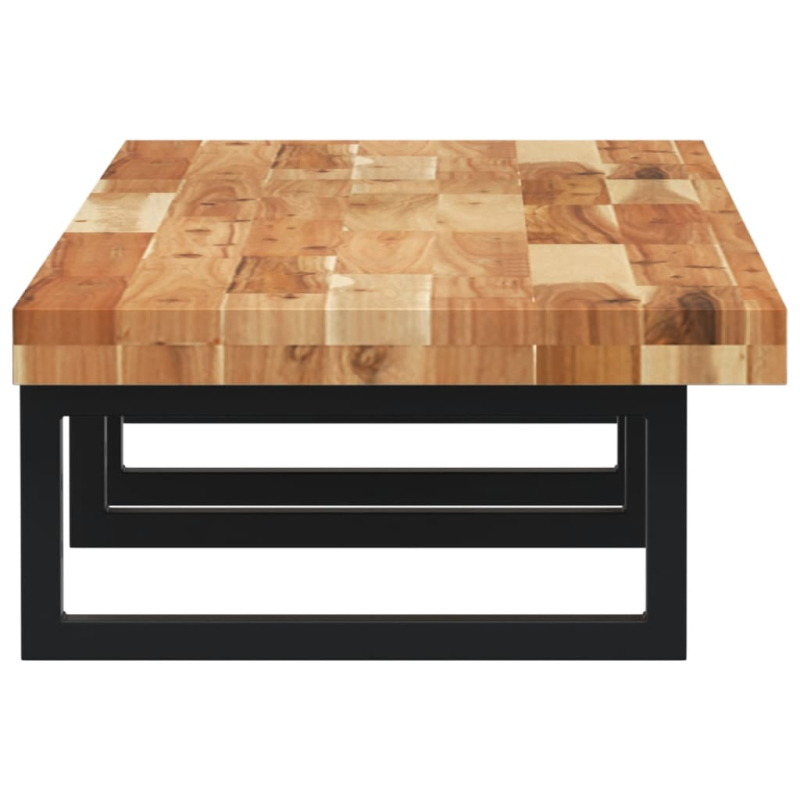 Waschbeckenregal Wandmontage Stahl und Akazienholz