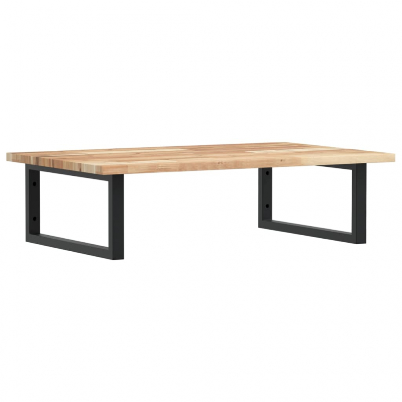 Waschbeckenregal Wandmontage Stahl und Akazienholz