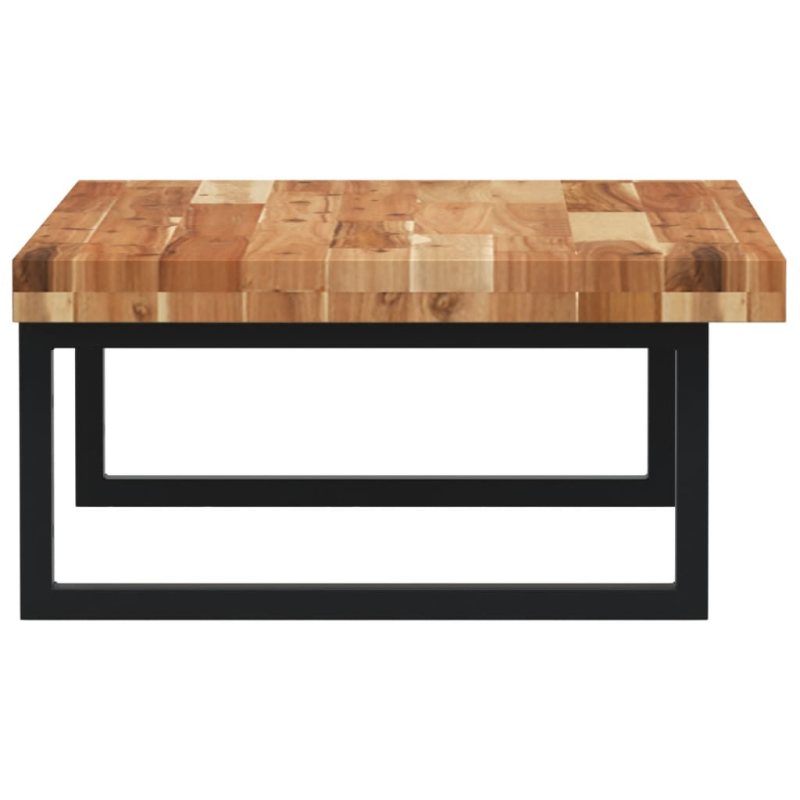 Waschbeckenregal Wandmontage Stahl und Akazienholz