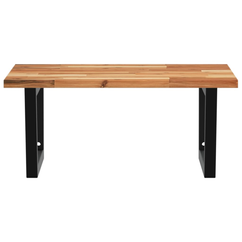 Waschbeckenregal Wandmontage Stahl und Akazienholz