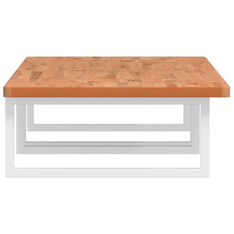 Waschbeckenregal Wandmontage Stahl und Massivholz Buche