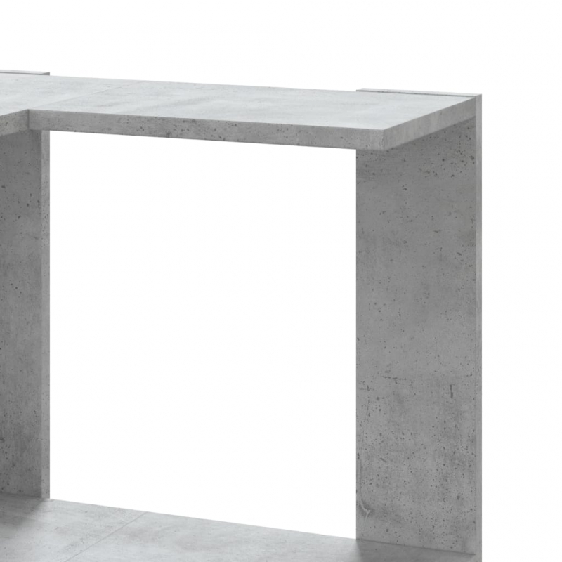 Eck-Bücherregal 5 Böden Betongrau 50x50x179 cm Holzwerkstoff