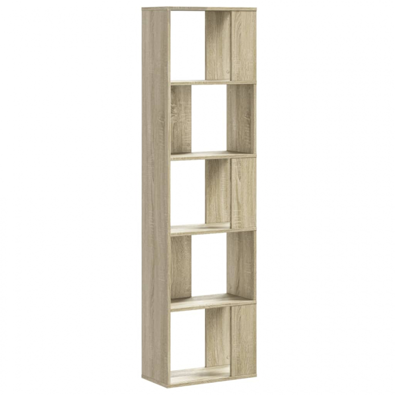 Bücherregal 5 Böden Sonoma-Eiche 45x23,5x162,5 cm Holzwerkstoff