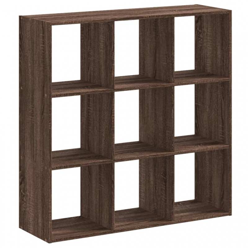 Bücherregal Braun Eichen-Optik 102x32x102 cm Holzwerkstoff