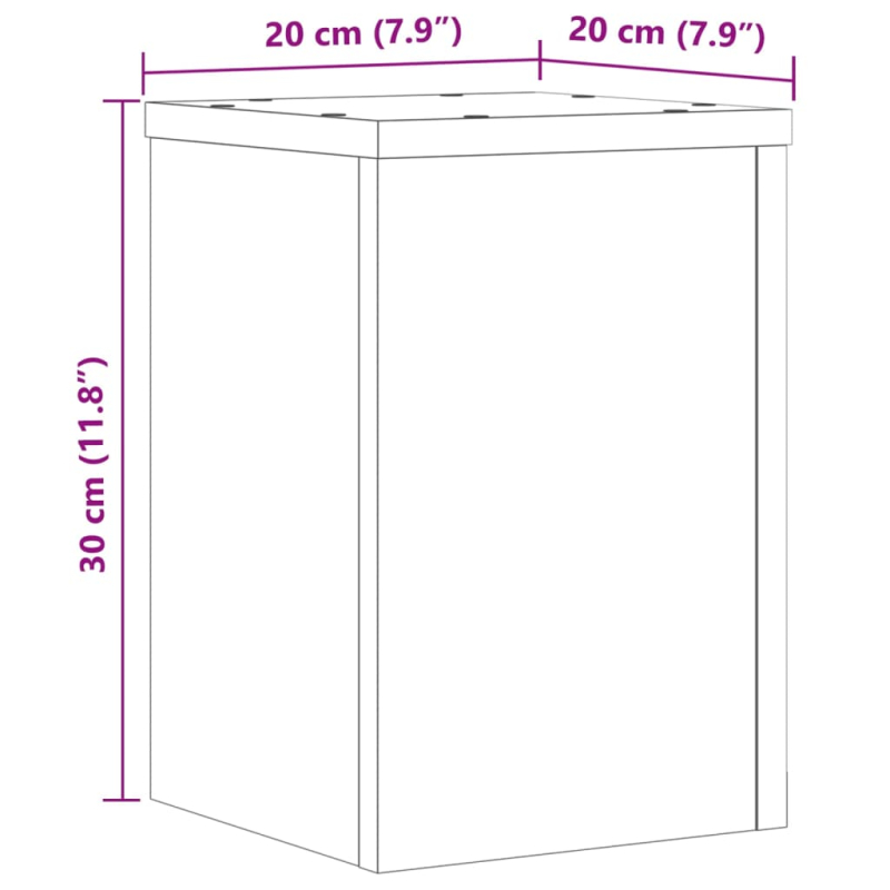 Pflanzenständer 2 Stk. Altholz-Optik 20x20x30 cm Holzwerkstoff